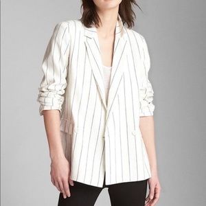 Gap white stripped blazer